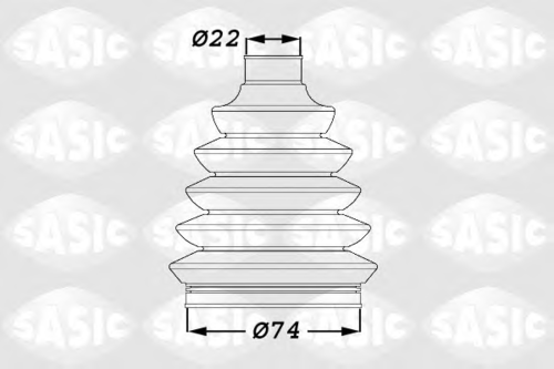 SASIC 1900011 Комплект пыльника ШРУСа наружного! Citroen C2/C3 1.1/1.4/1.6/1.4HDi 00>, Mini Cooper