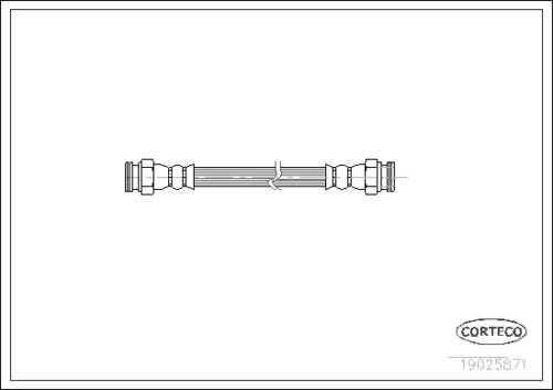 CORTECO 19025871 Шланг тормозной задний! Peugeot 406 all 96-04