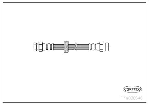 CORTECO 19030646 Шланг тормозной задний! Seat Inca 1.4, VW Caddy 1.6 95>