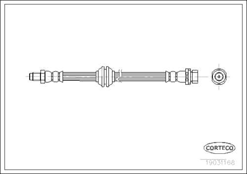 CORTECO 19031168 шланг тормозной задний! L=410 Ford Focus 1.4 16V-2.0 16V/1.8TDCi 98-07