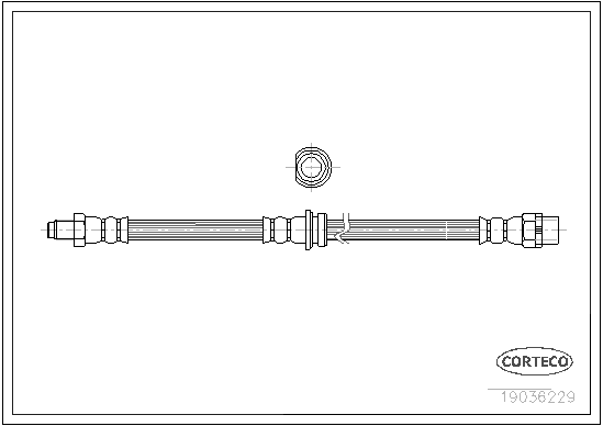 CORTECO 19036229 Шланг тормозной задний! BMW X3 (E83) 2.0/2.5/3.0 04>