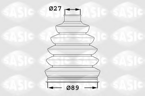 SASIC 1904003 Комплект пыльника ШРУСа! Opel Vivaro 1.9Di/TDi/2.5TDi 01>,Skoda Octavia 1.4i-2.0i/1.9TDi 97>