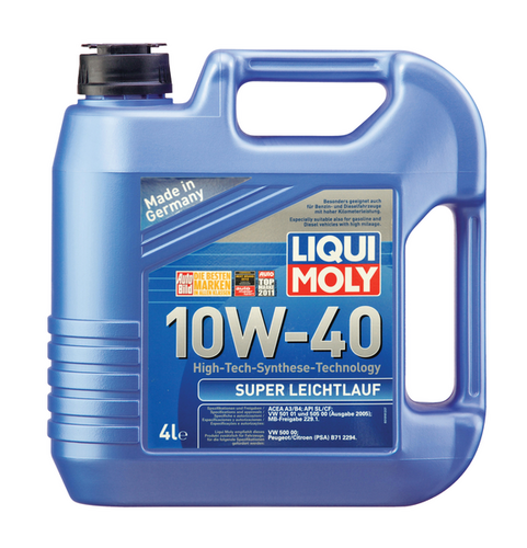 LIQUIMOLY 1916 LiquiMoly 10W40 Super Leichtlauf (4L) масло мотор.! син. api SL/CF,ACEA A3-04/B4-04:MB229.1,VW,Peug;Присадки