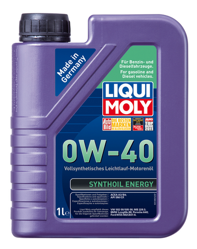 LIQUIMOLY 1922 LiquiMoly 0W40 Synthoil Energy (1L) масло мотор.! син. api SM/CF,ACEA A3/B4,VW 502.00/505.00,MB 229.3