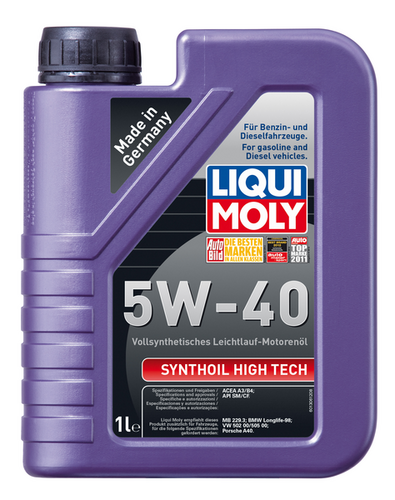 LIQUIMOLY 1924 LiquiMoly 5W40 Synthoil High Tech (1L) масло мотор.! син. api SM/CF,ACEA A3-04/B4-04:MB229.3,BMW,VW