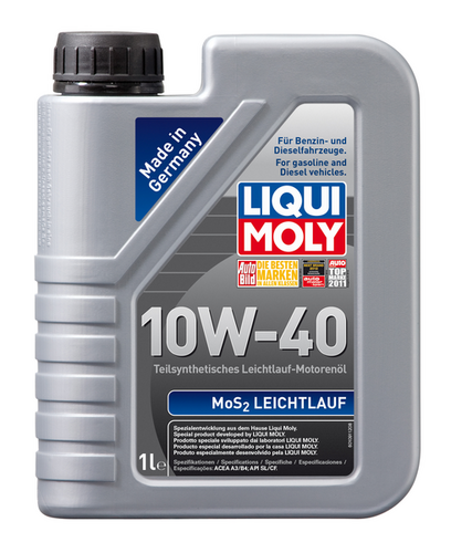 LIQUIMOLY 1930 LiquiMoly 10W40 MoS2 Leichtlauf (1L) масло моторное полусинт. API SL/CF,ACEA A3-04, B4-04