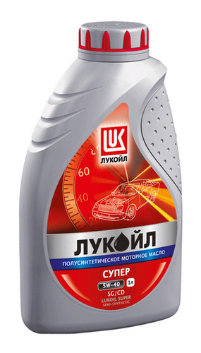 LUKOIL 19441 Лукойл супер 5W40 (1L) масло моторное! полусинт. API SG/CD;Масло моторное SUPERSEMI-SYNTHETIC 5W-40 полусинтетика 1 л