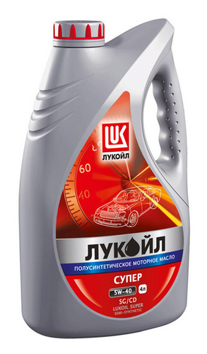 LUKOIL 19442 Лукойл супер 5W40 (4L) масло моторное! полусинт. API SG/CD