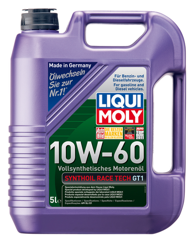 LIQUIMOLY 1944 LiquiMoly 10W60 Synthoil Race Tech GT1 (5L) масло мотор.! синт. API SL/CF