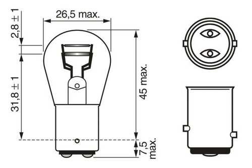 BOSCH 1 987 302 202 Лампа накаливания, фонарь указателя поворота