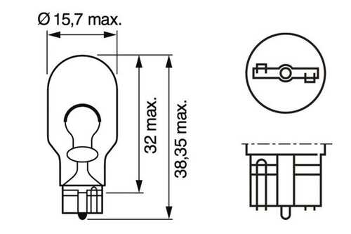 BOSCH 1987302205 Лампа накаливания, фонарь указателя поворота