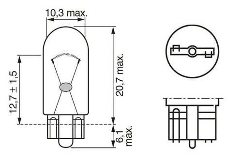 BOSCH 1 987 302 206 Лампа накаливания, фонарь указателя поворота