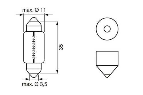 BOSCH 1 987 302 211 Лампа накаливания, фонарь освещения номерного знака