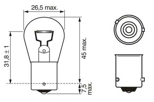 BOSCH 1 987 302 213 Лампа накаливания, фонарь указателя поворота