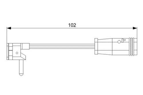 BOSCH 1 987 473 019 датчик износа колодок передний левый! L=102 MB W211/S211 02>