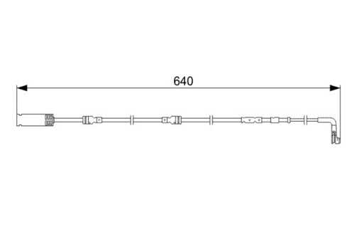 BOSCH 1 987 473 045 Датчик износа колодок передних! L=640 BMW E81/E82/E87/E88/E90-E93 all 04>