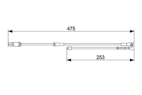 BOSCH 1 987 473 548 Датчик износа тормозных колодок передних! L=475 BMW F45/46/58, Mini F54