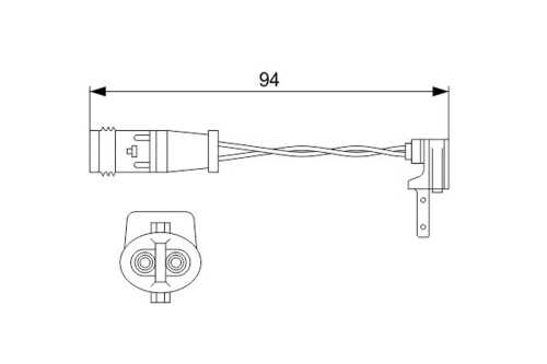 BOSCH 1987474553 Сигнализатор, износ тормозных колодок