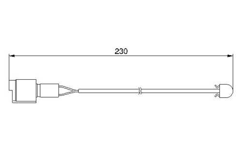 BOSCH 1987474910 QBWS0107 [34351179820] датчик износа торм. колодокbmw E34/E32 3.0i-5.0i 86-95 L=220