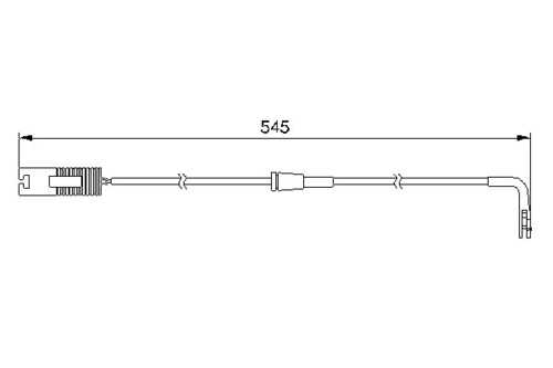 BOSCH 1 987 474 940 QBWS0164=8197F [34351163066] датчик износа колодок зад. BMW E39 all 95> L=545