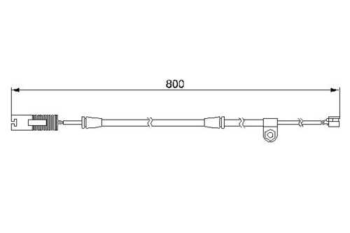 BOSCH 1987474945 QBWS0201=18559F [34351165579] датчик износа колодок перед. BMW X5 all 00> L=800