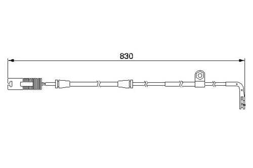 BOSCH 1 987 474 958 QBWS0163=8203F [34351163065] датчик износа колодок перед. BMW E39 all 96> L=830