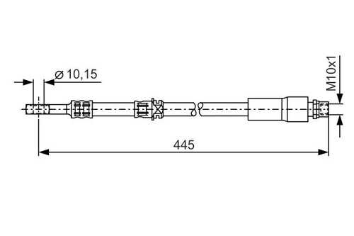 BOSCH 1987476455 Шланг тормозной передний! L=445 Opel Astra H 1.2-2.0T 04>