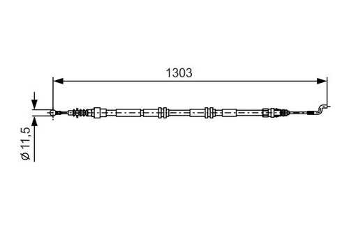 BOSCH 1 987 477 260 Трос, стояночная тормозная система