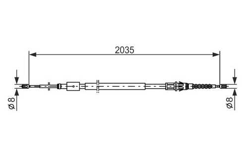 BOSCH 1987477598 Трос ручника п.+л. Citroen C4, Peugeot 307 all Berlina all 05>