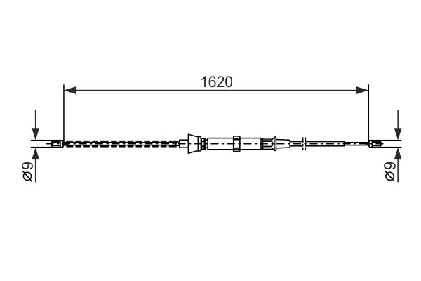 BOSCH 1987477684 Трос ручника п.+л. Skoda Octavia all 96> drum