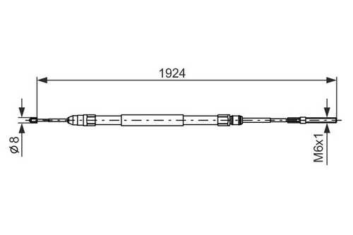 BOSCH 1987477693 Трос ручника л. BMW E39 all 96>