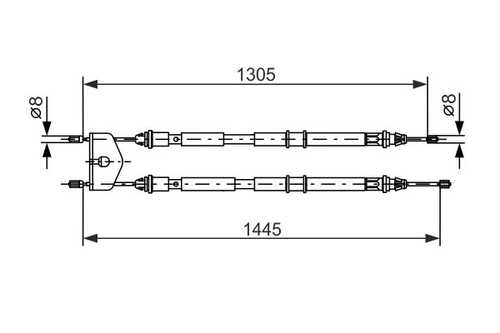 BOSCH 1 987 477 732 Трос, стояночная тормозная система