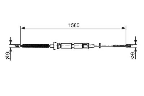 BOSCH 1 987 477 806 Трос, стояночная тормозная система