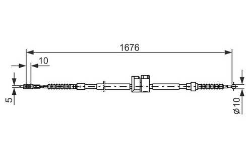 BOSCH 1987477815 Трос ручника! правый Audi A6/S6 all 97>