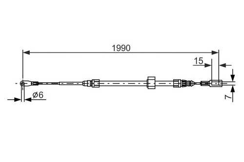 BOSCH 1987477854 Трос, стояночная тормозная система