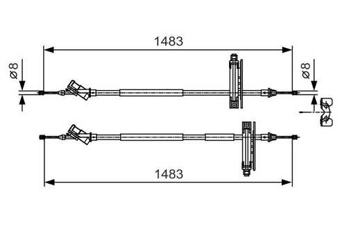 BOSCH 1 987 477 930 Трос, стояночная тормозная система