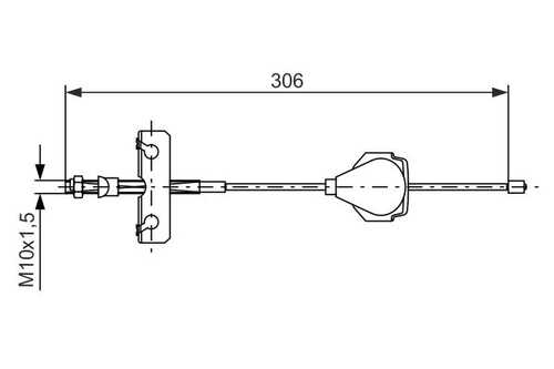 BOSCH 1987477990 Трос, стояночная тормозная система