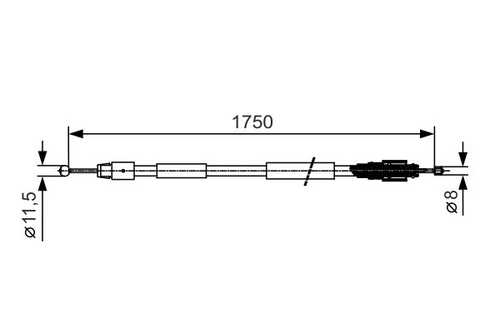 BOSCH 1987482018 Трос ручника! VW Touareg all 11.02> 1750/1640