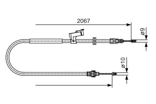 BOSCH 1 987 482 134 Трос, стояночная тормозная система