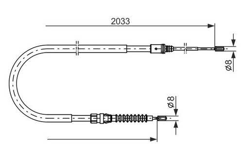 BOSCH 1 987 482 190 Трос, стояночная тормозная система