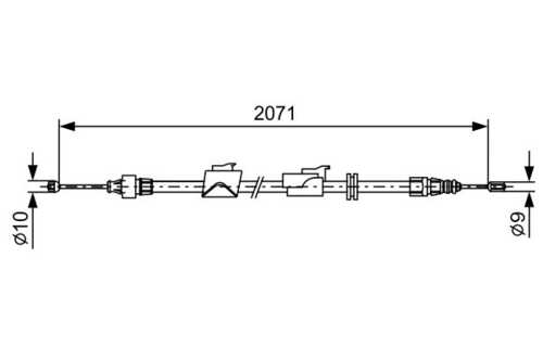 BOSCH 1987482242 Трос, стояночная тормозная система