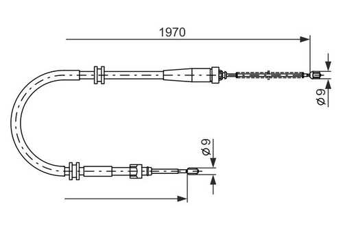 BOSCH 1 987 482 253 Трос, стояночная тормозная система