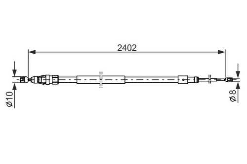 BOSCH 1 987 482 276 Трос, стояночная тормозная система