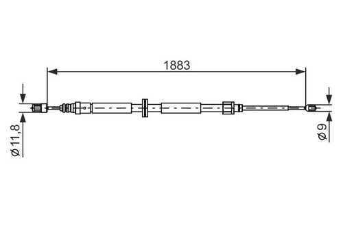 BOSCH 1987482302 Трос, стояночная тормозная система