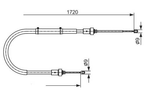 BOSCH 1 987 482 411 Трос, стояночная тормозная система