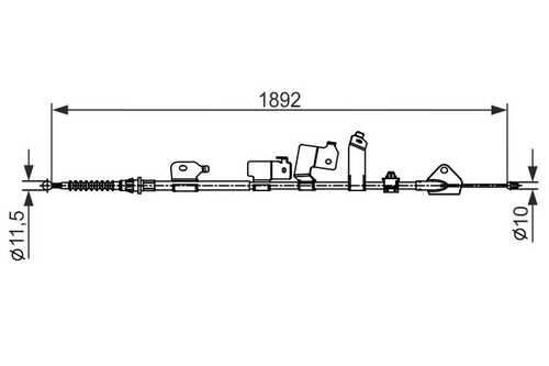 BOSCH 1 987 482 439 Трос, стояночная тормозная система