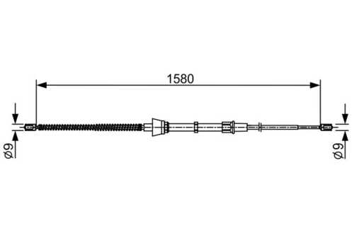 BOSCH 1 987 482 446 Трос, стояночная тормозная система