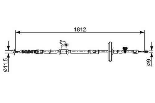 BOSCH 1 987 482 503 Трос, стояночная тормозная система