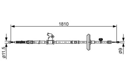 BOSCH 1 987 482 507 Трос, стояночная тормозная система