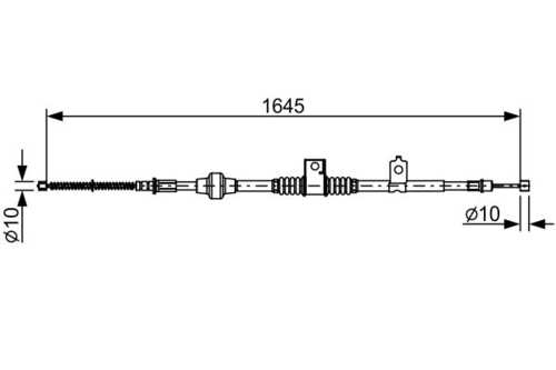 BOSCH 1 987 482 517 Трос ручника л.! Mitsubishi ASX 1.6-2.0 10>